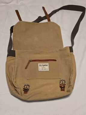 Ally Capellino for Tate Waxed Canvas Messenger Bag Tan Early Collection